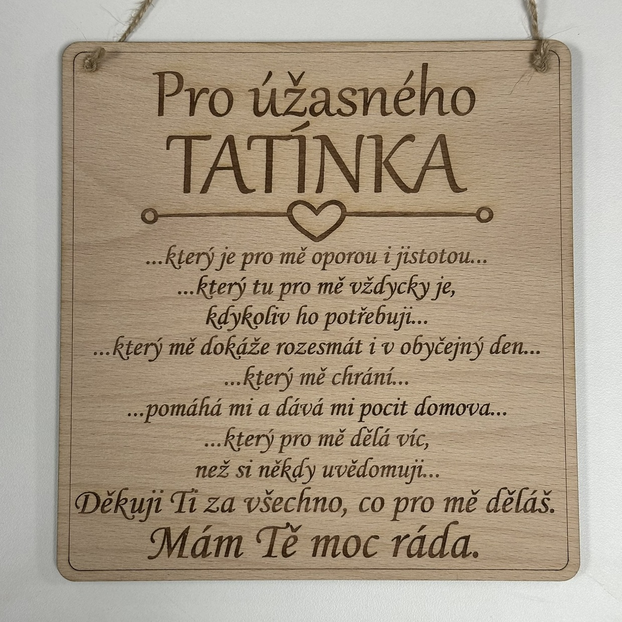 Dřevěná cedulka Úžasný tatínek